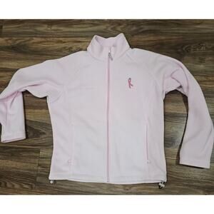 Columbia‎ Jacket Women's L Pink Long Sleeve Full Zip Mock Neck Zip Pockets